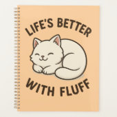 Het leven is beter met Fluff - Schattigee Chibi Ca Planner (Voorkant)