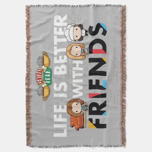 Het leven is beter met FRIENDS™ Chibi Art Deken (Voorkant Verticaal)