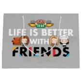 Het leven is beter met FRIENDS™ Chibi Art Groot Cadeauzakje (Voorkant)