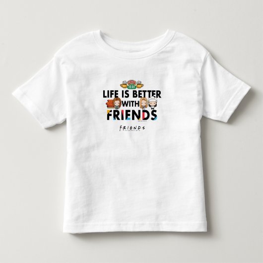 Het leven is beter met FRIENDS™ Chibi Art Kinder Shirts (Voorkant)