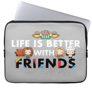 Het leven is beter met FRIENDS™ Chibi Art Laptop Sleeve