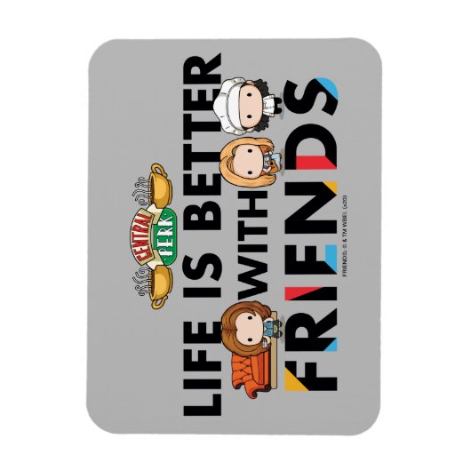 Het leven is beter met FRIENDS™ Chibi Art Magneet (Verticaal)