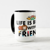 Het leven is beter met FRIENDS™ Chibi Art Mok (Voorkant links)