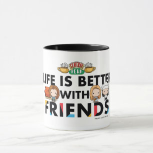 Het leven is beter met FRIENDS™ Chibi Art Mok