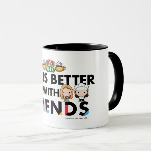 Het leven is beter met FRIENDS™ Chibi Art Mok (Voorkant rechts)