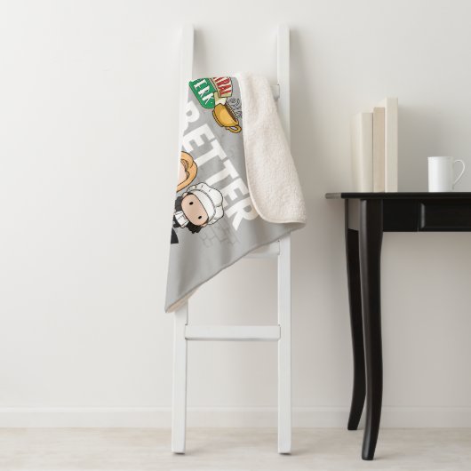 Het leven is beter met FRIENDS™ Chibi Art Sherpa Deken (In situ)