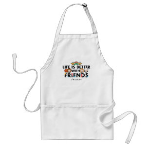 Het leven is beter met FRIENDS™ Chibi Art Standaard Schort