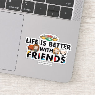 Het leven is beter met FRIENDS™ Chibi Art Sticker