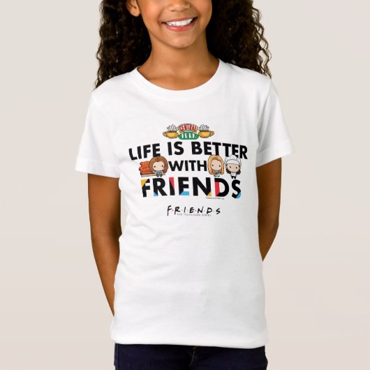 Het leven is beter met FRIENDS™ Chibi Art T-shirt (Voorkant)