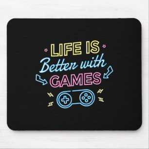 Het leven is beter met games L Gaming Gamer Video  Muismat