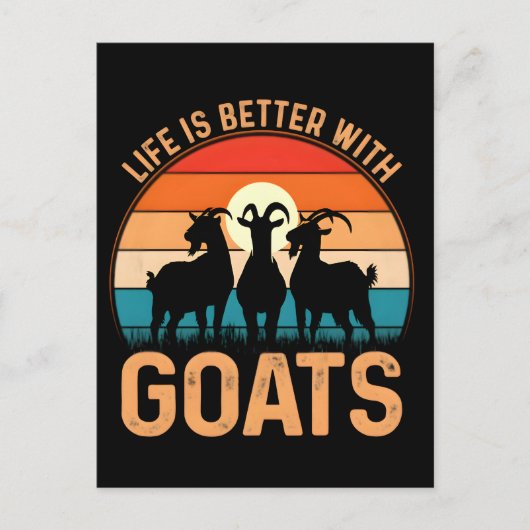 Het leven is beter met geiten feestdagenkaart (Voorkant)
