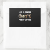 Het leven is beter met geiten, geitenlammeren, gei rechthoekige sticker (Tas)
