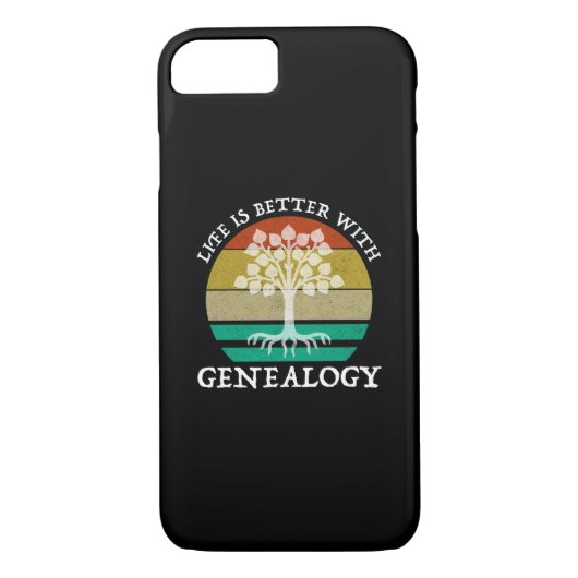 Het leven is beter met genealogie Case-Mate iPhone case (Achterkant)