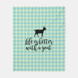 Het leven is beter met geprijsde geitenstapel fleece deken