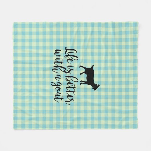 Het leven is beter met geprijsde geitenstapel fleece deken (Voorkant (Horizontaal))