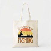 Het leven is beter met Gevist Tote Bag (Voorkant)