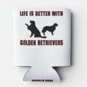 Het leven is beter met Golden Retriever Black Desi Blikjeskoeler (Achterkant)