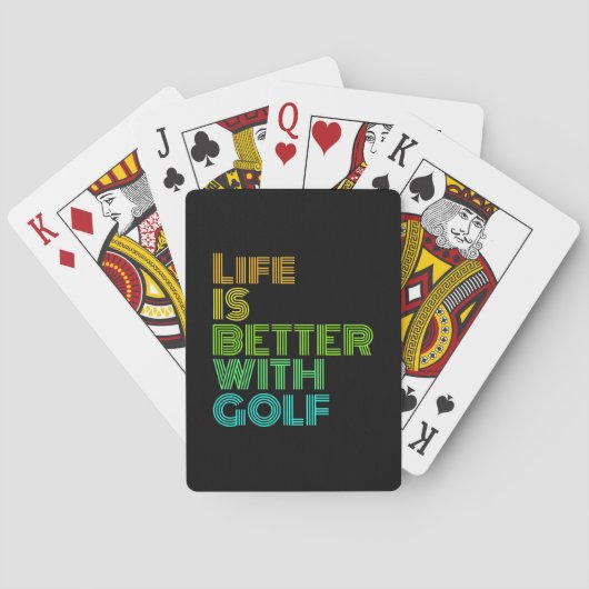 Het leven is beter met Golf Pokerkaarten (Achterkant)