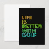 Het leven is beter met Golf RSVP Kaartje (Voorkant / Achterkant)