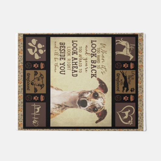 Het leven is beter met Greyhound Deurmat (Voorkant)