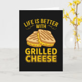 Het leven is beter met Grilled Cheese Kaart (Gele Bloem)