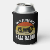 Het leven is beter met Ham Radio Blikjeskoeler (Blikje Achterkant)