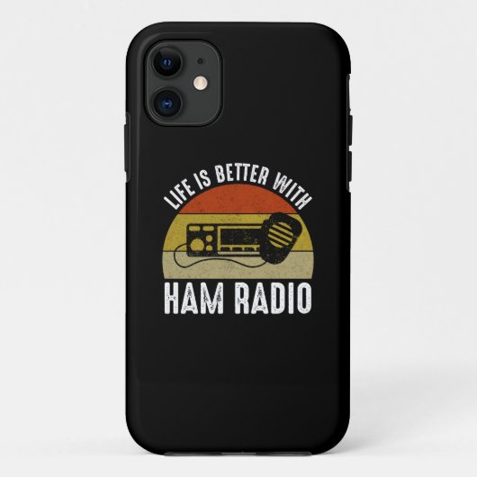 Het leven is beter met Ham Radio Case-Mate iPhone Case (Achterkant)