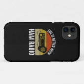 Het leven is beter met Ham Radio Case-Mate iPhone Case (Achterkant (horizontaal))