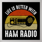 Het leven is beter met Ham Radio Poster (Voorkant)