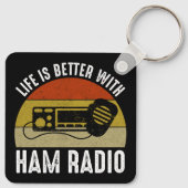Het leven is beter met Ham Radio Sleutelhanger (Achterkant)