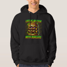 Het leven is beter met hamburgers hoodie