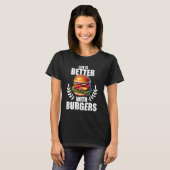 Het leven is beter met hamburgers t-shirt (Voorkant volledig)