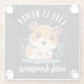 Het Leven Is Beter Met Hamsters Glazen Onderzetter (Achterkant)