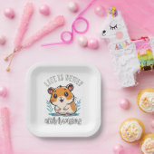 Het Leven Is Beter Met Hamsters Papieren Bordje (Feest)