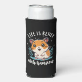 Het Leven Is Beter Met Hamsters Seltzer Blikjeskoeler (Seltzer Voorkant)
