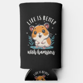 Het Leven Is Beter Met Hamsters Seltzer Blikjeskoeler (Voorkant)