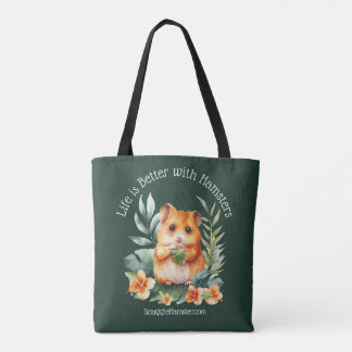 Het leven is beter met hamsters | SnuggleHamster Tote Bag
