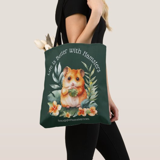 Het leven is beter met hamsters | SnuggleHamster Tote Bag (Dichtbij)