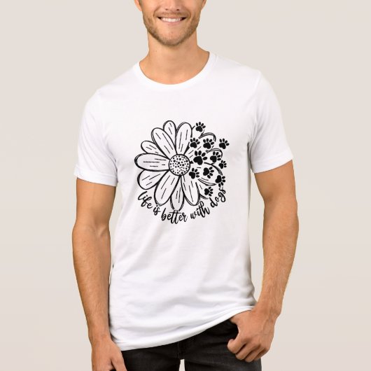 Het leven is beter met het Hondenliefhebber van ho Tri-Blend Shirt (Voorkant)