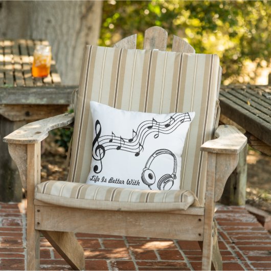 Het leven is beter met het Sierkussen Muziek (Stoel)