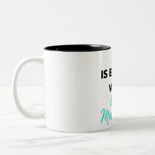 Het leven is beter met Hoesje managers 2 Tweekleurige Koffiemok