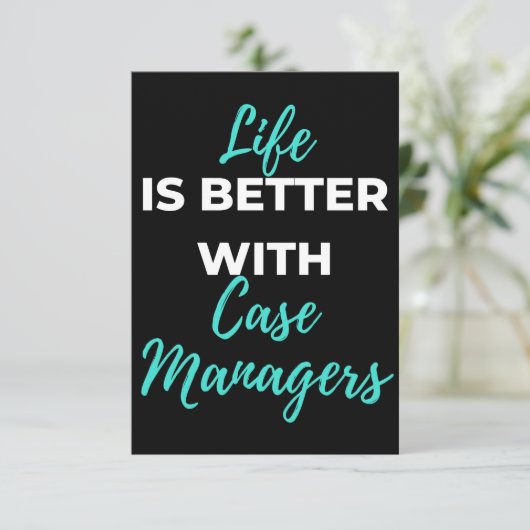 Het leven is beter met Hoesje managers Bedankkaart (Staand voorkant)