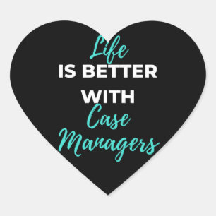 Het leven is beter met Hoesje managers Hart Sticker