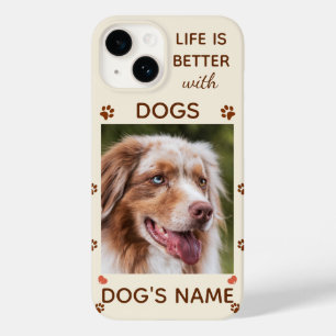 Het leven is beter met honden - Custom Pet Phone C Case-Mate iPhone 14 Hoesje
