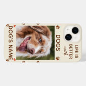 Het leven is beter met honden - Custom Pet Phone C Case-Mate iPhone Case (Achterkant (horizontaal))
