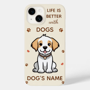 Het leven is beter met honden iPhone Case - Custom