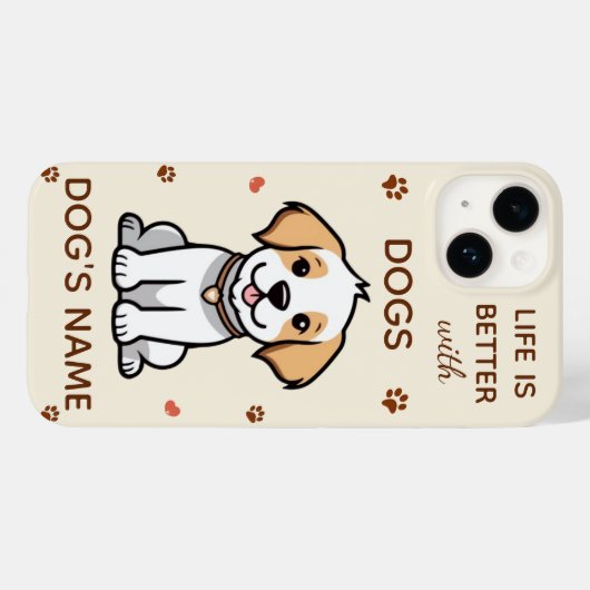 Het leven is beter met honden iPhone Case - Custom (Achterkant (horizontaal))
