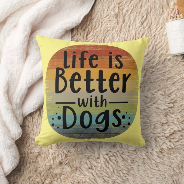 Het Leven Is Beter Met Honden Kussen (Deken)