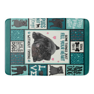 Het leven is beter met honden pug dog deken badmat