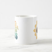 Het leven is beter met honden Retro Groovy Foto Koffiemok (Center)